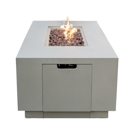 Latitude Run® AMS SEDONA Fire Table Propane Tank Inside Light Grey